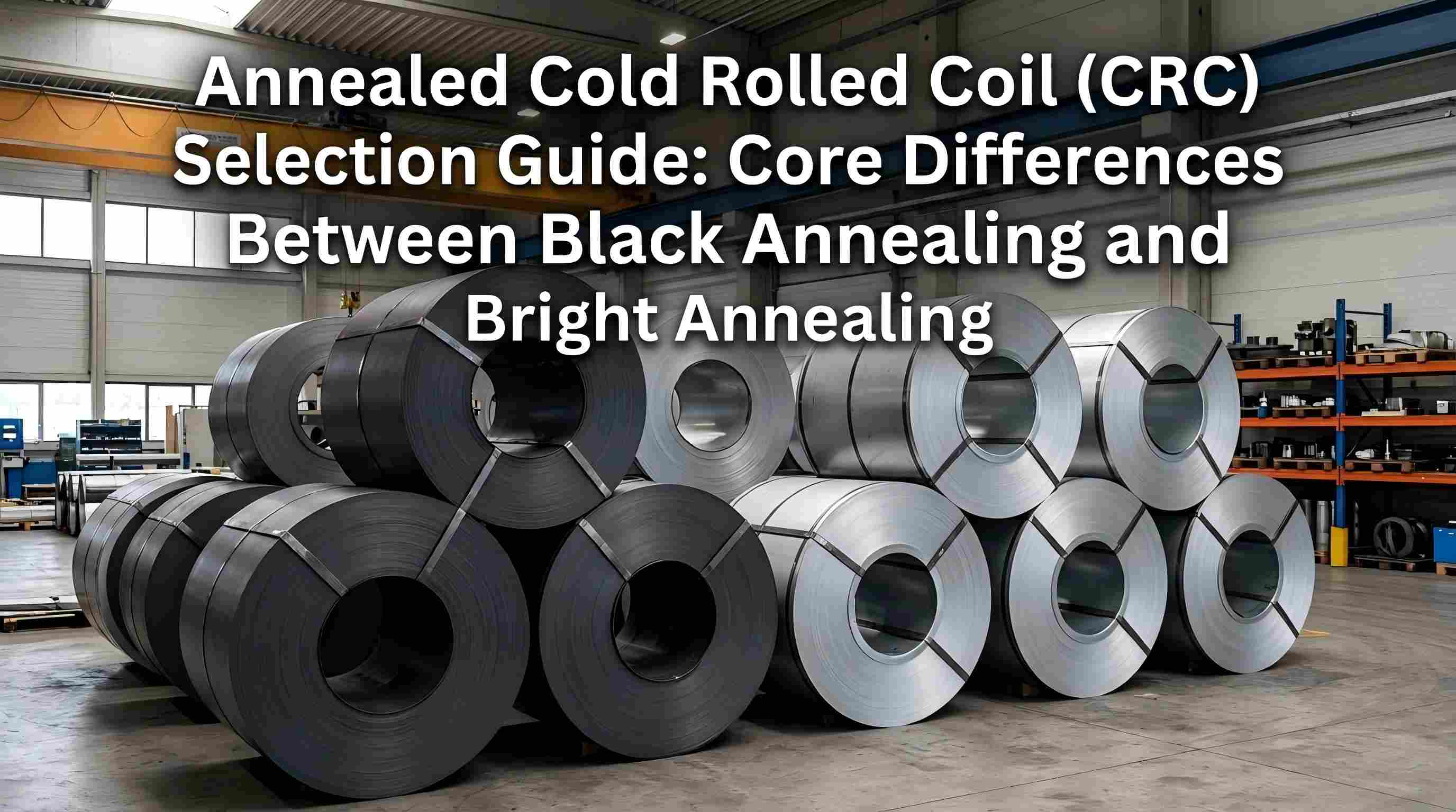 ຄູ່ມືການເລືອກແບບ Annealed Cold Rolled Coil (CRC): ຄວາມແຕກຕ່າງຫຼັກລະຫວ່າງການຫມູນວຽນສີດໍາແລະການຫົດຕົວທີ່ສົດໃສ